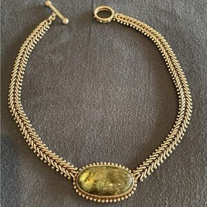 Stephen Dweck Sterling Silver Necklace with Labradorite 16” Braided Chain